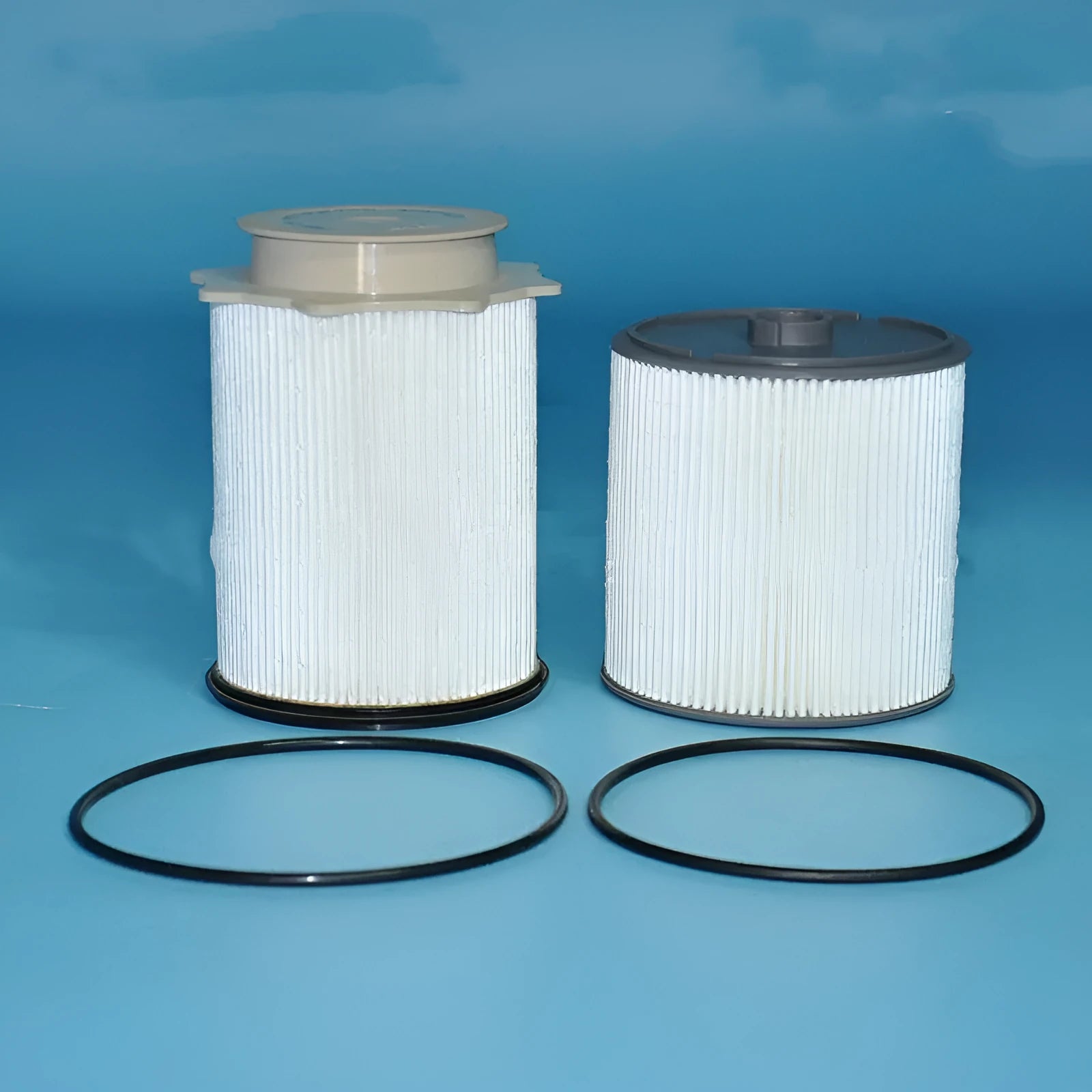 RAM 1500 to 5500 series diesel fuel filter replacement kit with white filter element.