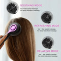 USB head massage comb with vibration function in black, grey or red colours