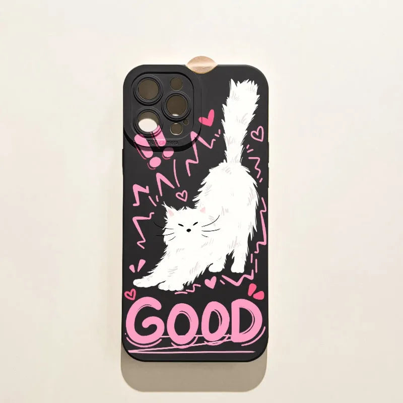 Cartoon cute animal printed TPU phone case for iPhone, anti-drop, flower panda design