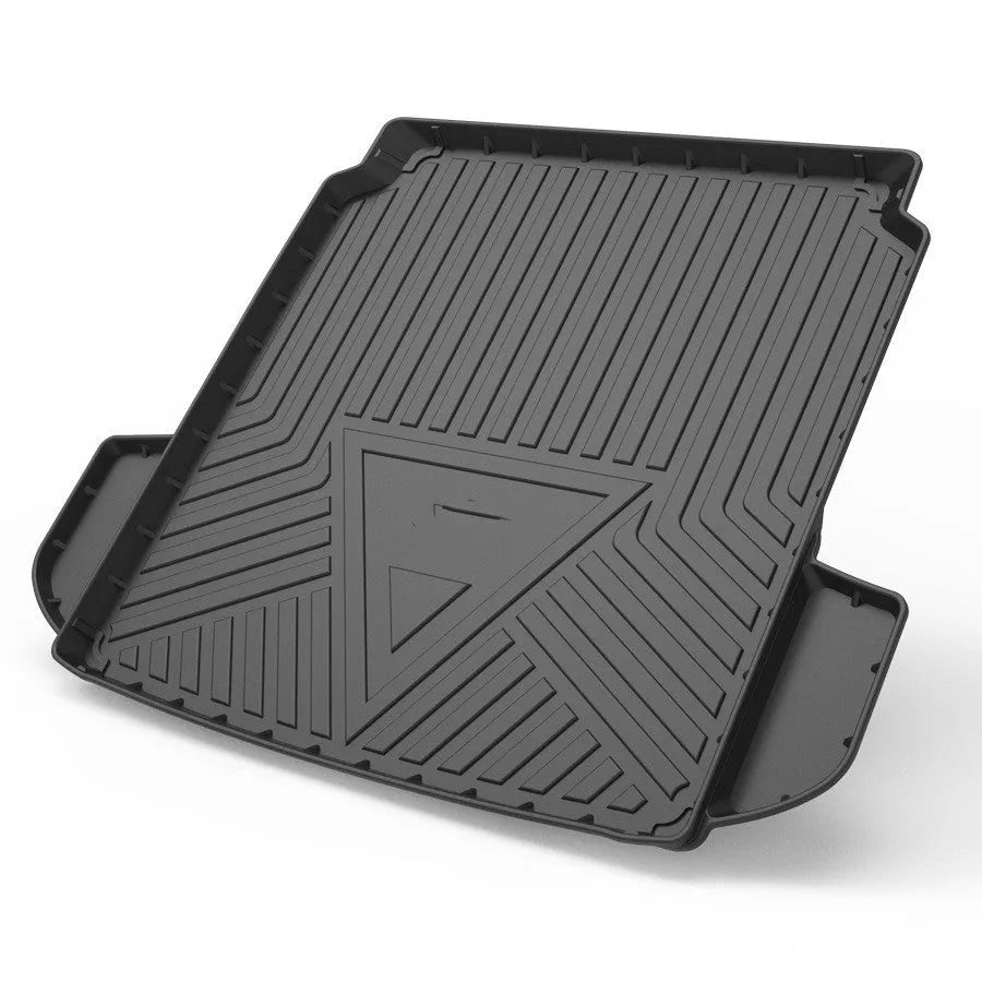 Black carbon fibre pattern TPE car boot pad for vehicle trunk protection