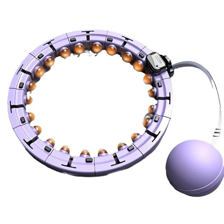 Purple ABS mute intelligent counting hula hoop for fitness and body shaping