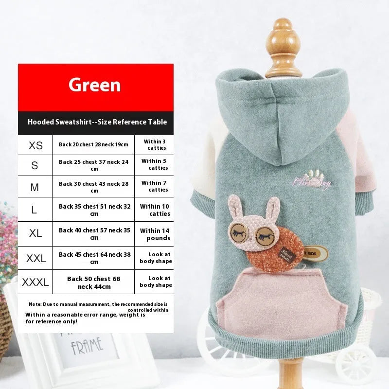 Brown cotton pet sweatshirt for dogs or cats showing casual leisure design