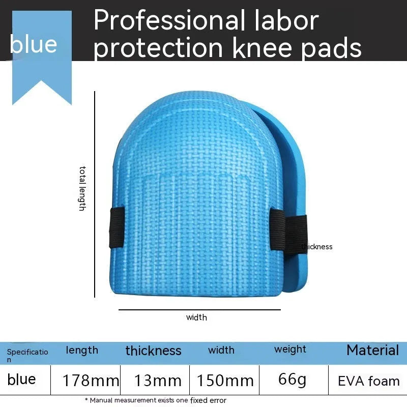 EVA foam kneepad pair in black blue green or pink for auto repair construction work