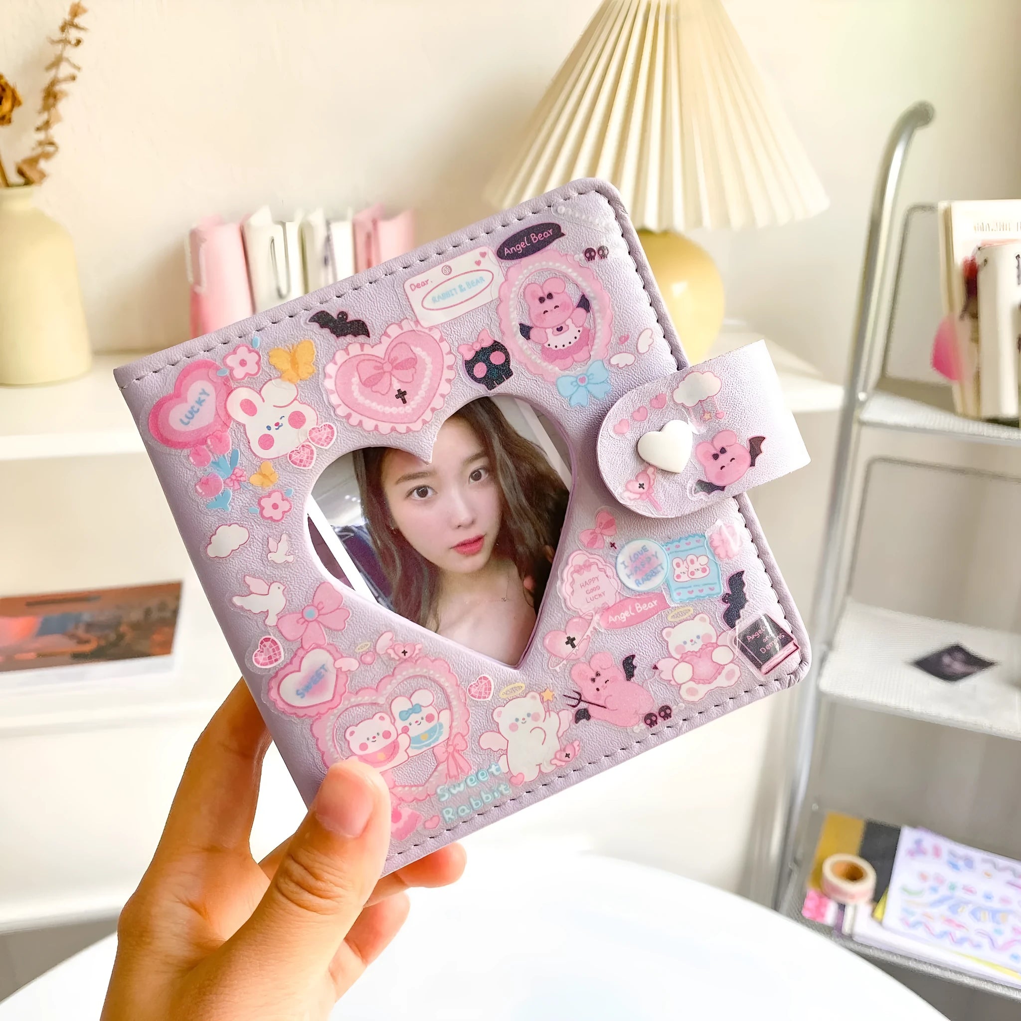 Pack of colourful PVC cartoon stickers for decorating notebooks and diaries.