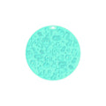 Round silicone pet licking mat with suction cups shown in available colour options