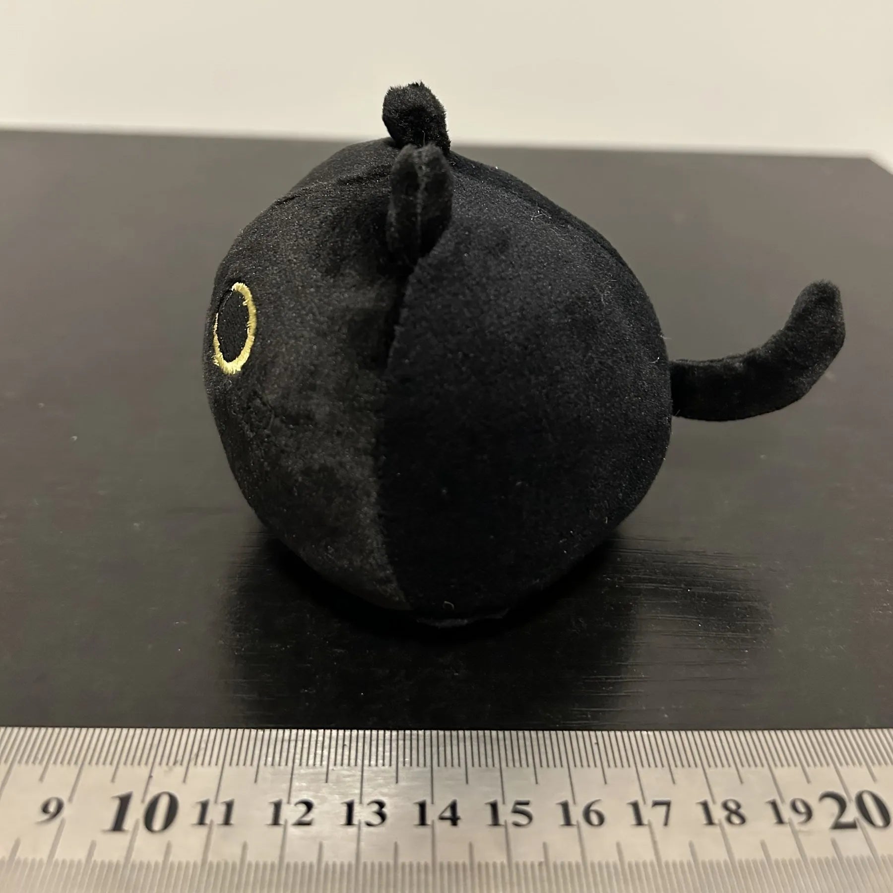 Fluffy black cat plush toy stuffed animal soft nap cushion home decoration creative kids birthday gift