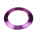 Galvanized wheel sticker in electroplating purple on a car wheel rim as a PVC anti-collision guard circle