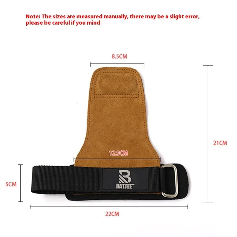 Brown fitness wrist protectors for pull-up bars and horizontal push exercises