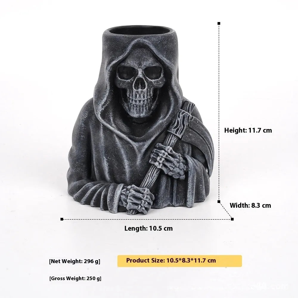 Hand-painted synthetic resin Halloween cartoon flowerpot decoration in bandage zombie colour option