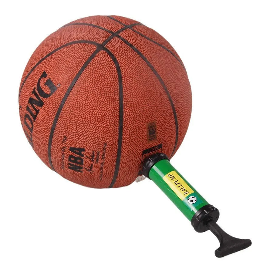 Manual plastic ball pump measuring 20-32cm length for sports equipment and balloon inflation
