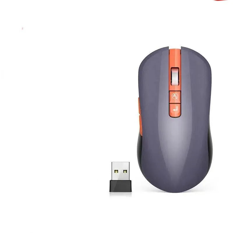IFLYTEK black wireless gaming mouse with voice translation microphone on a desk.