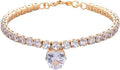 Gold heart-shaped rhinestone dog collar on a white background, showing adjustable chain.