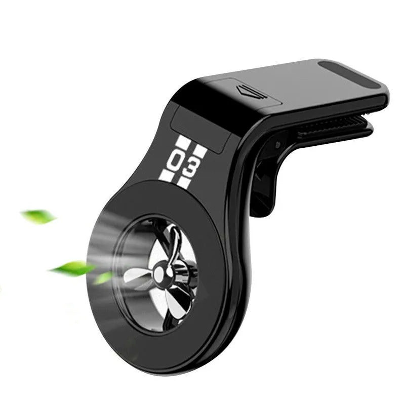 Magnetic car phone holder attached to car air vent with adjustable bracket and fragrance slot