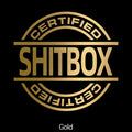 13 by 12 cm rectangular vinyl car sticker showing available colour options