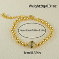 Arabic style women's copper bracelet with heart shape design and zircon detail