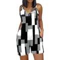 Women's sleeveless V-neck jumpsuit in army green with an inner pocket