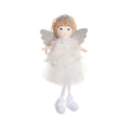 Cartoon-style Christmas angel fabric crown hair pendant for a girl's high ponytail.