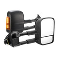 Black electric exterior rear vision mirror for Nissan D23 NP300 2015-ON with large view and light