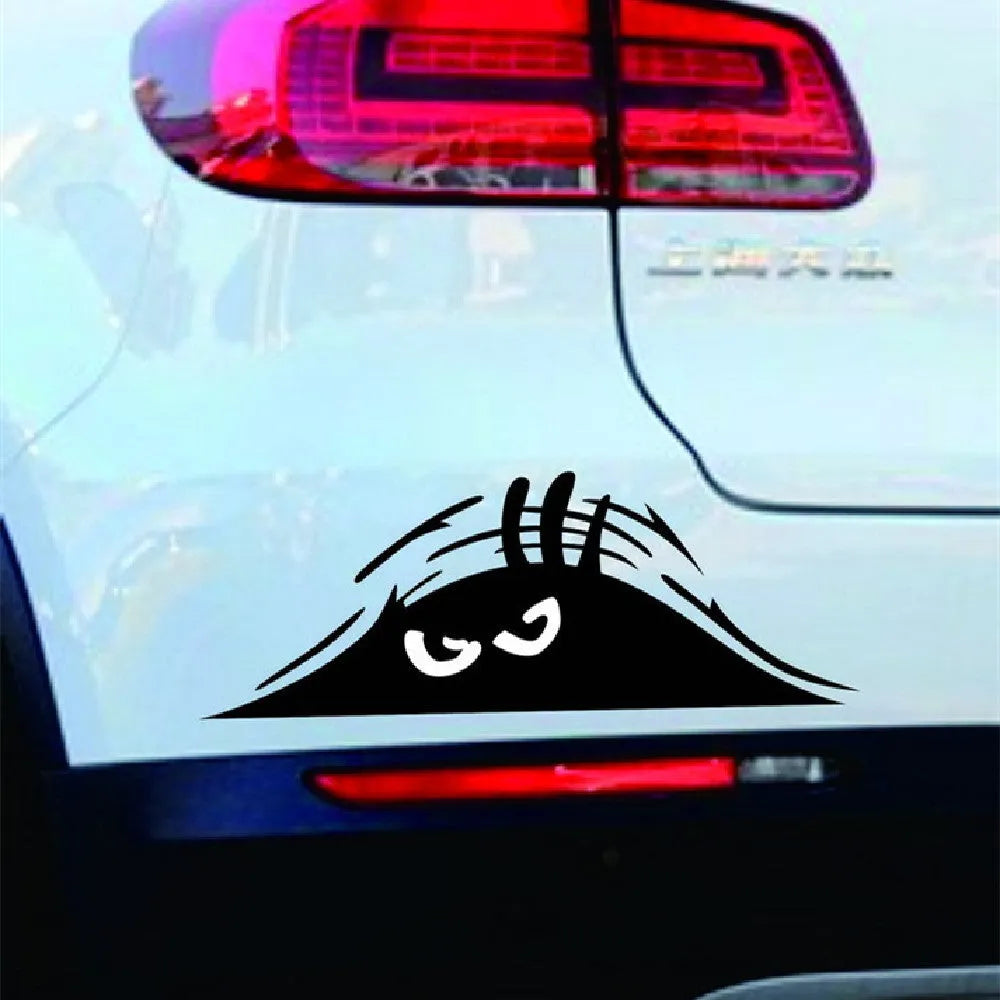 Four large 19cm by 7cm self-adhesive body stickers showing smiley and angry face expressions.