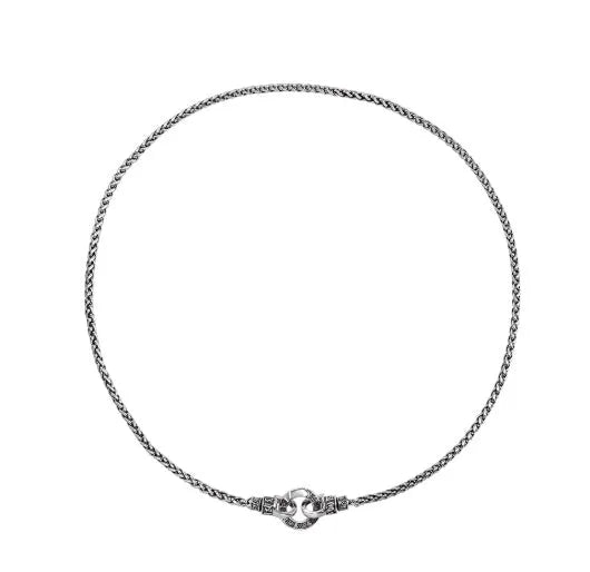Women's S925 sterling silver clavicle necklace with pendant on a delicate chain.