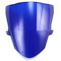 Blue and brown motorcycle windscreen for Kawasaki Ninja ZX-6R and ZX-10R models.