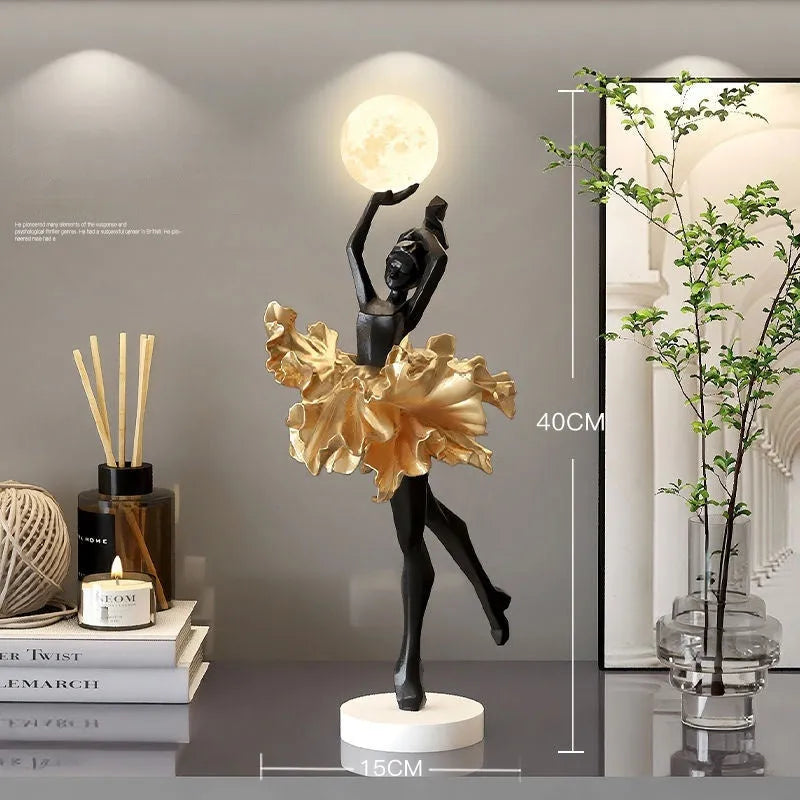 Small modern resin USB night light in black gold, white, pink, or light blue colour