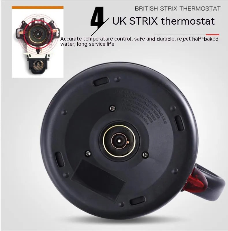 Full-automatic stainless steel kettle with touch control panel in gold colour