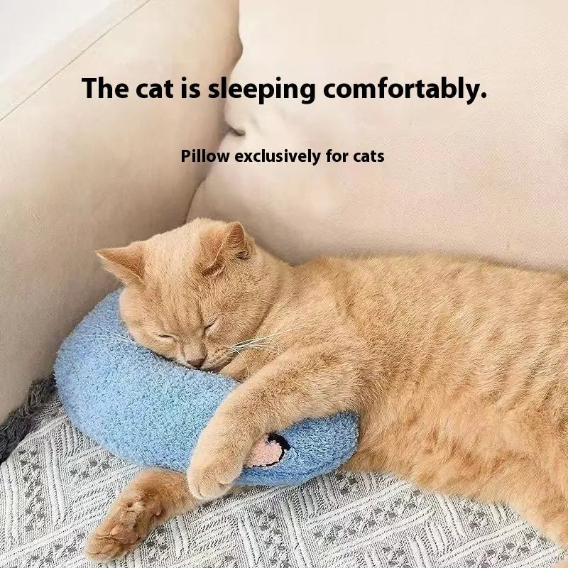 U-shaped cat neck protection pillow in moon and question mark styles