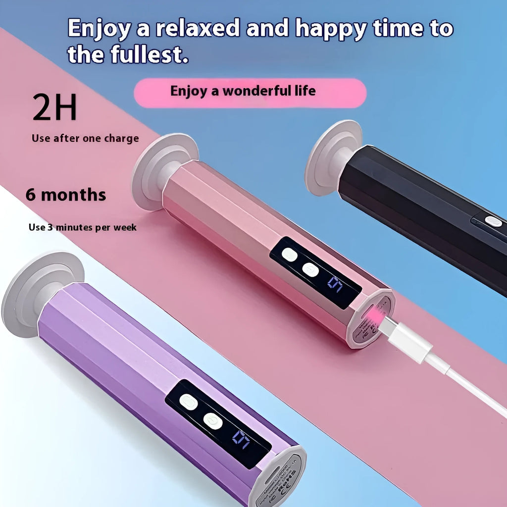 Pink household electric callus remover with 20 grinding wheels and USB charger, rechargeable foot care tool