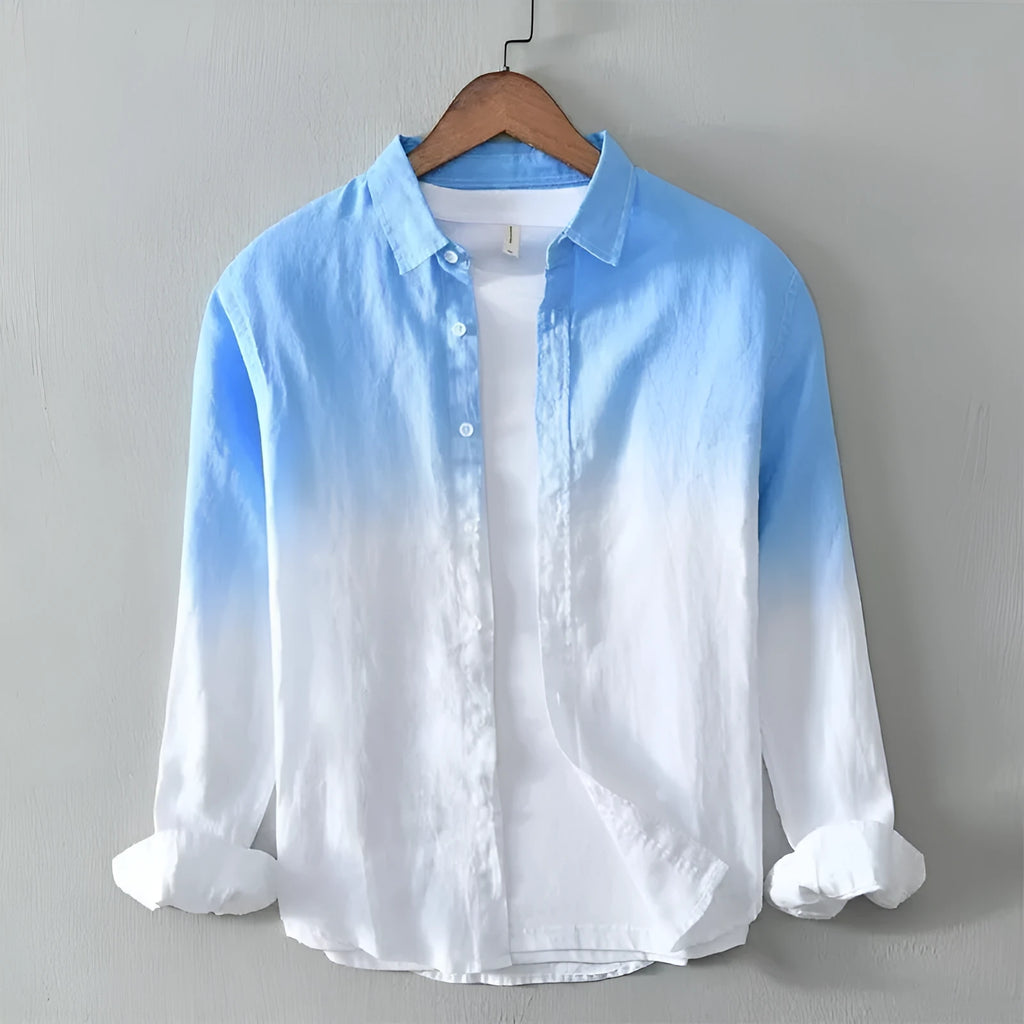 Youth casual loose top coat in slim fit design with hemp-polyester fabric blend