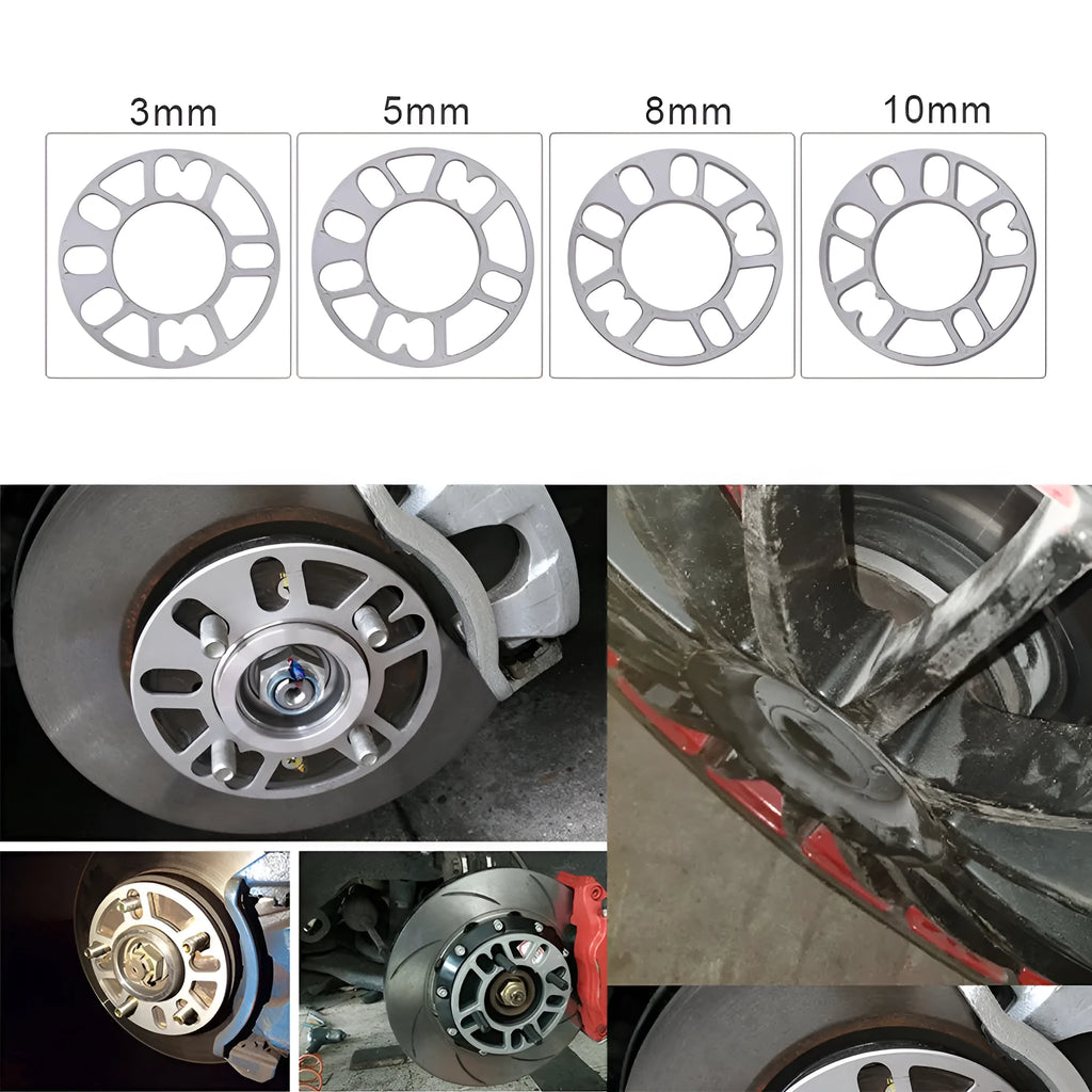 Automotive ET widening gasket for wheel hub modification in multiple thickness options