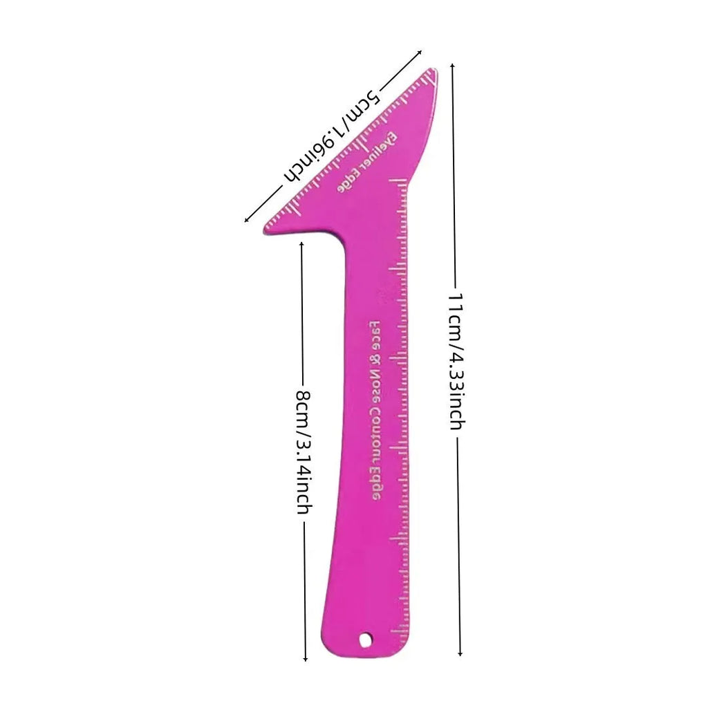 Pink and LaserFX coloured 3-in-1 reusable eyeliner stencil set for hooded eyes makeup application