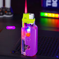Colourful luminous plastic lighter with radish design in orange, purple, and green options