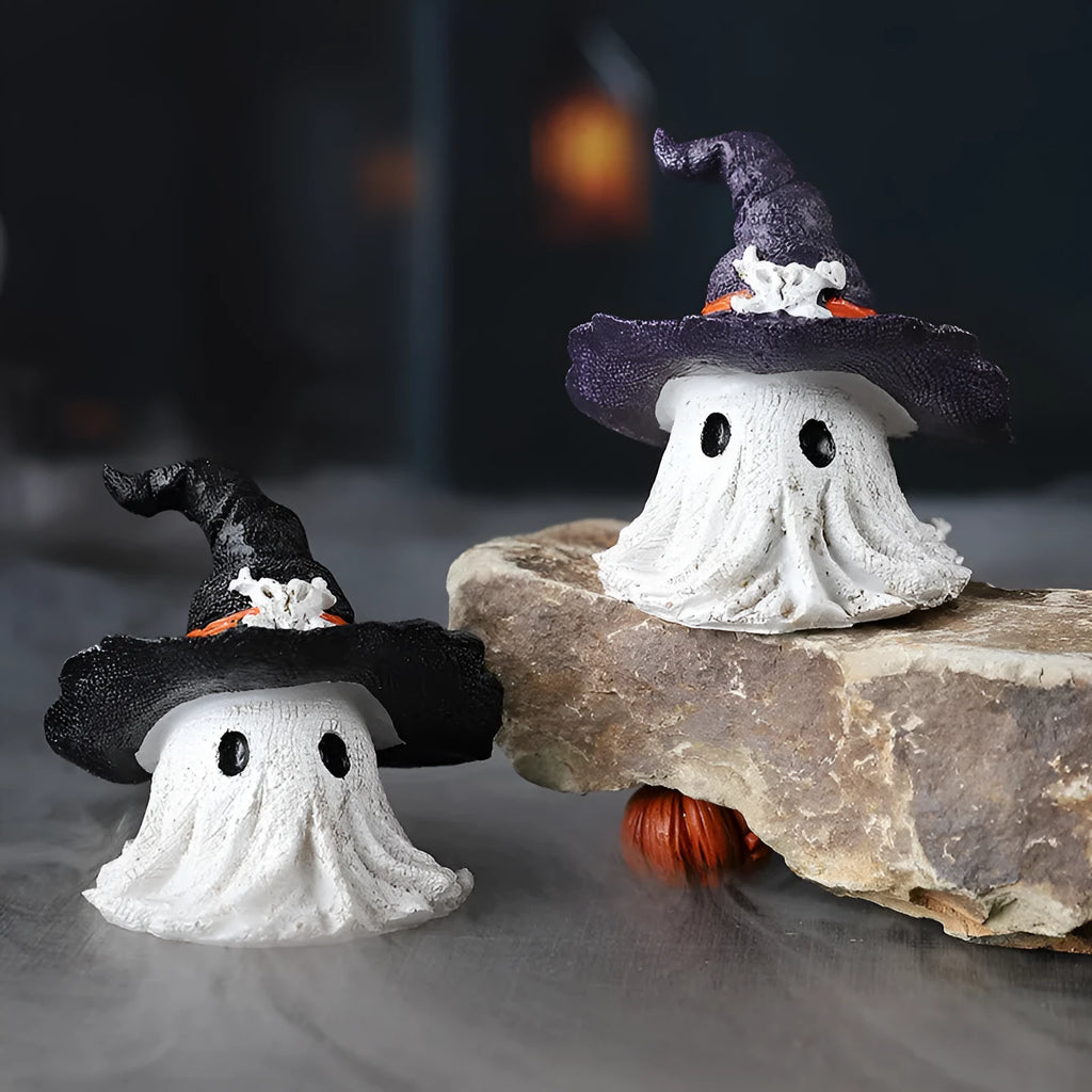 Resin wizard hat ornament in purple or black for Halloween Christmas party Easter decorations