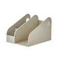 Plastic desktop storage box set with two-tier grid compartments in Milk Coffee colour
