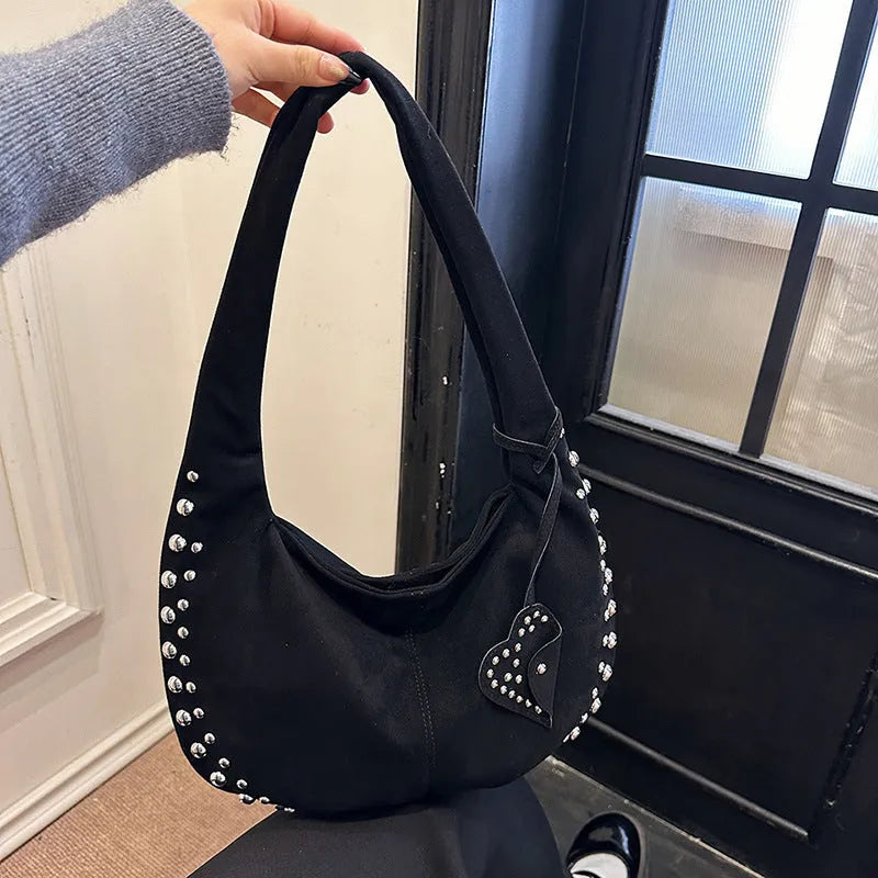 Soft plush strapless tote handbag in a retro style, shown in multiple colour options.