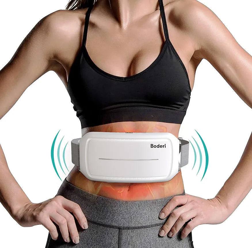 White plastic Tummy Machine abdominal exerciser with manual roller wheel mechanism