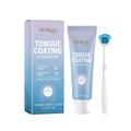 Tongue cleaning gel and brush set for oral hygiene with mint extract