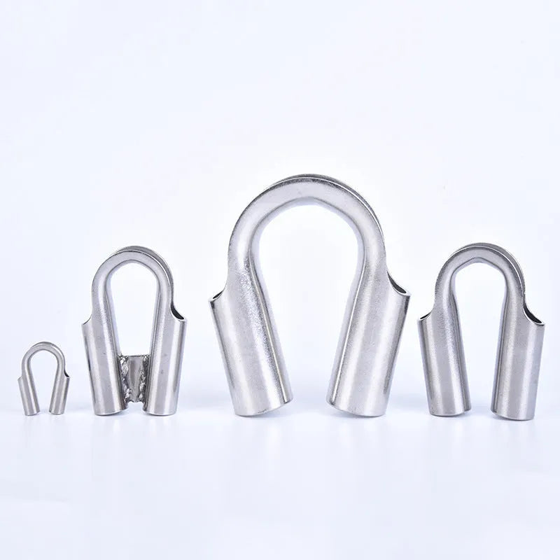 Stainless steel chicken heart ring round sleeve ring set in multiple metric sizes for tubular coupling