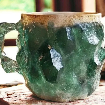 A solid purple resin coffee mug with a handle on a white background.
