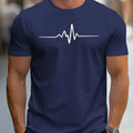 Men's loose fit sport t-shirt with raised 3D letter pattern design in multiple colour options