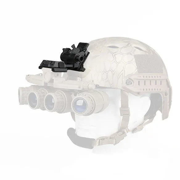 Metal alloy L4 G24 night vision helmet mount with breakaway base in dark earth finish