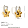 Gold tone geometric jewellery set including earrings, bracelet, and necklace for women