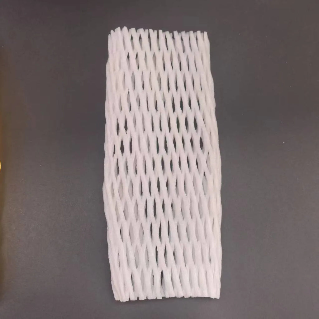White foam protective case showing stretchable net construction for item cushioning