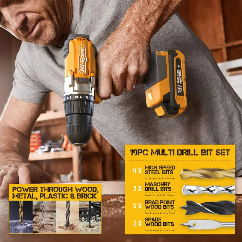 Grey yellow 82-piece furniture repair tool kit in a box with chrome-vanadium steel hardware.