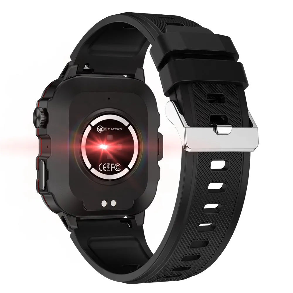 QX11 smartwatch with TFT screen and zinc alloy case shown with optional leather and silicone straps