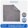Silver silk rag double-sided microfiber cleaning cloth for kitchen pots and bowls