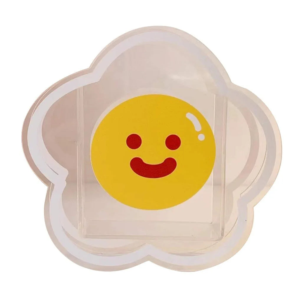 Women's creative acrylic stationery storage box with colourful side designs