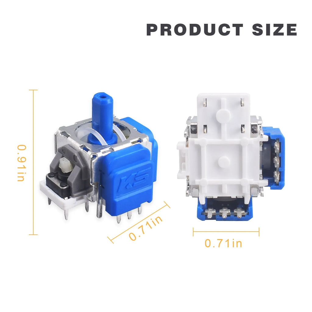 Hall magnetic joystick replacement component for PS5 PS4 Switch and XBOX game controllers