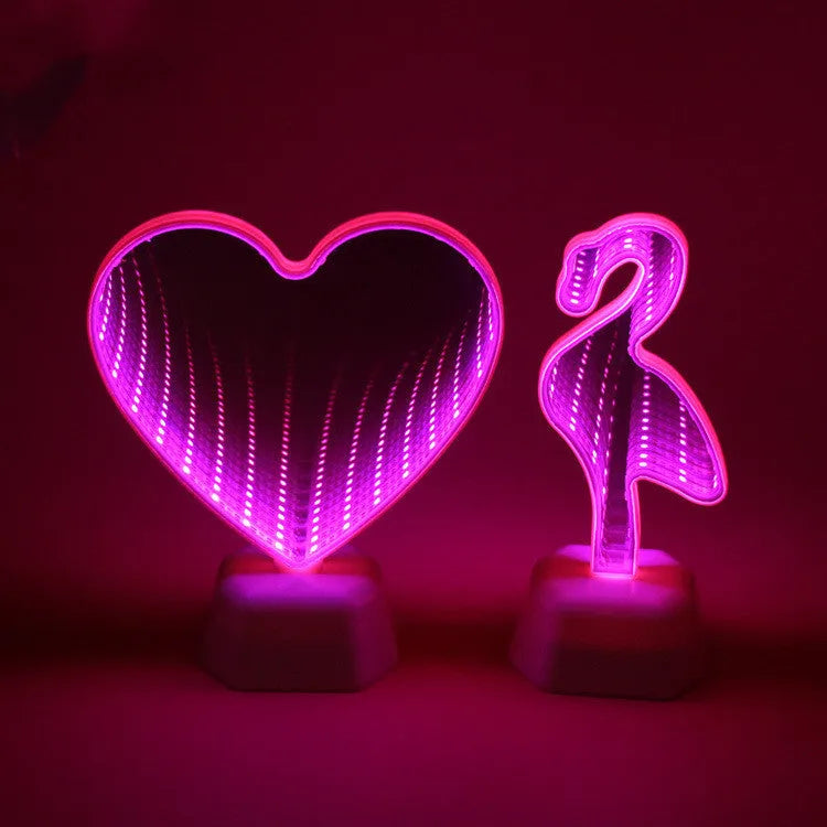 LED double-sided love tunnel light with plastic housing and USB power connection